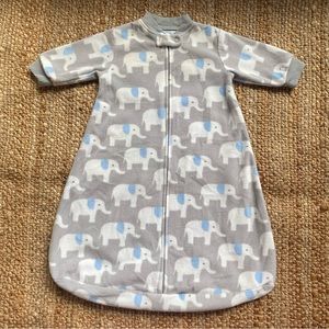 Carter’s Fleece Sleep Sack - Elephant Print - Size Small 0-3M